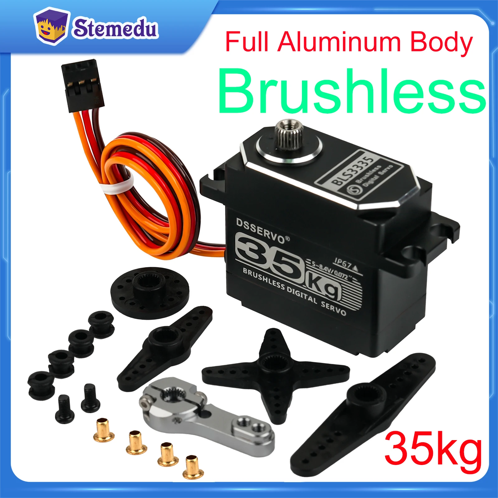 Rc Hobby Toys - 35KG BLS3335 เซอร์โวมอเตอร์ดิจิตอลความเร็วสูง Brushless โลหะทั้งหมด 180/270/360