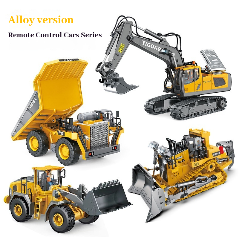 Rc Hobby Grade - YIGONG รถวิศวกรรมควบคุมระยะไกลแบบอัลลอยด์ 2.4G ไร้สาย รถขุด รถดันดิน