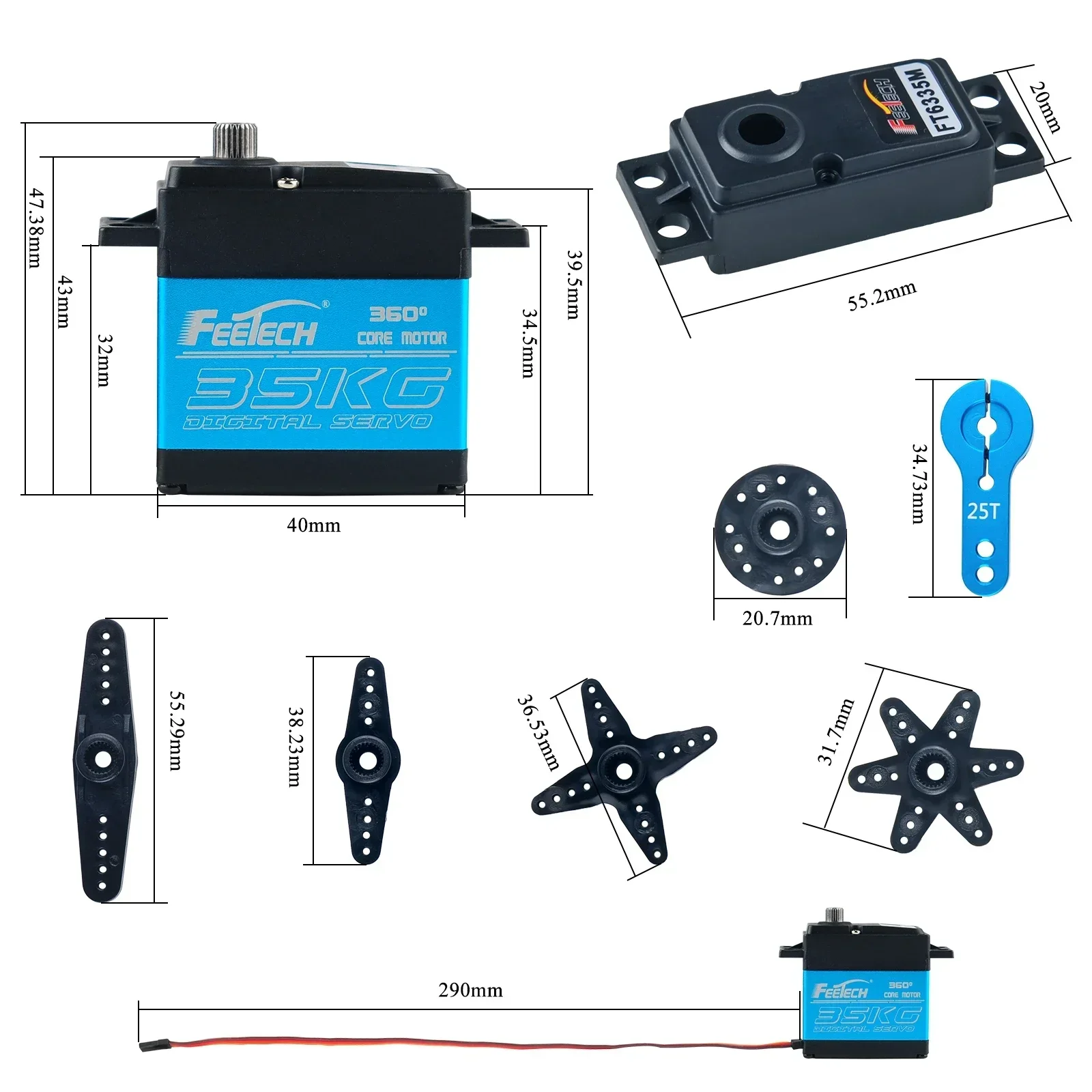 Feetech FT6335M ดิจิตอล RC เซอ - Rc Hobby Toys บทวิจารณ์และราคา